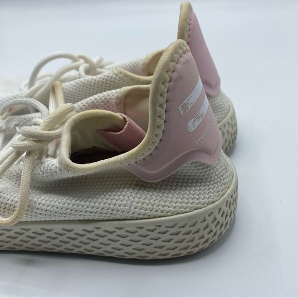 ADIDAS X PHARRELL WILLIAMS HU TENNIS SHOES SNEAKERS WHITE PINK SIZE 9.5 Women’s - Picture 4 of 7